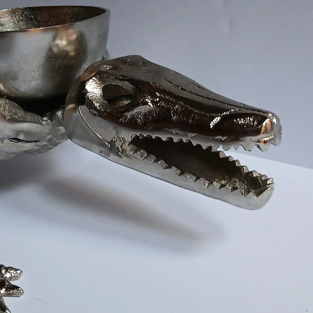 Pottery Barn ALLIGATOR Condiment Set Halloween Server Decor